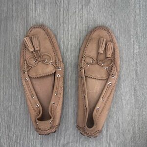 womens Classic Brown Loafers with Tassels